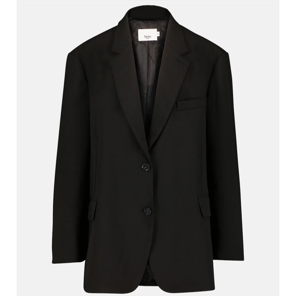 The Frankie Shop Bea Blazer Women's SZ M Black Oversized Boxy Minimalist